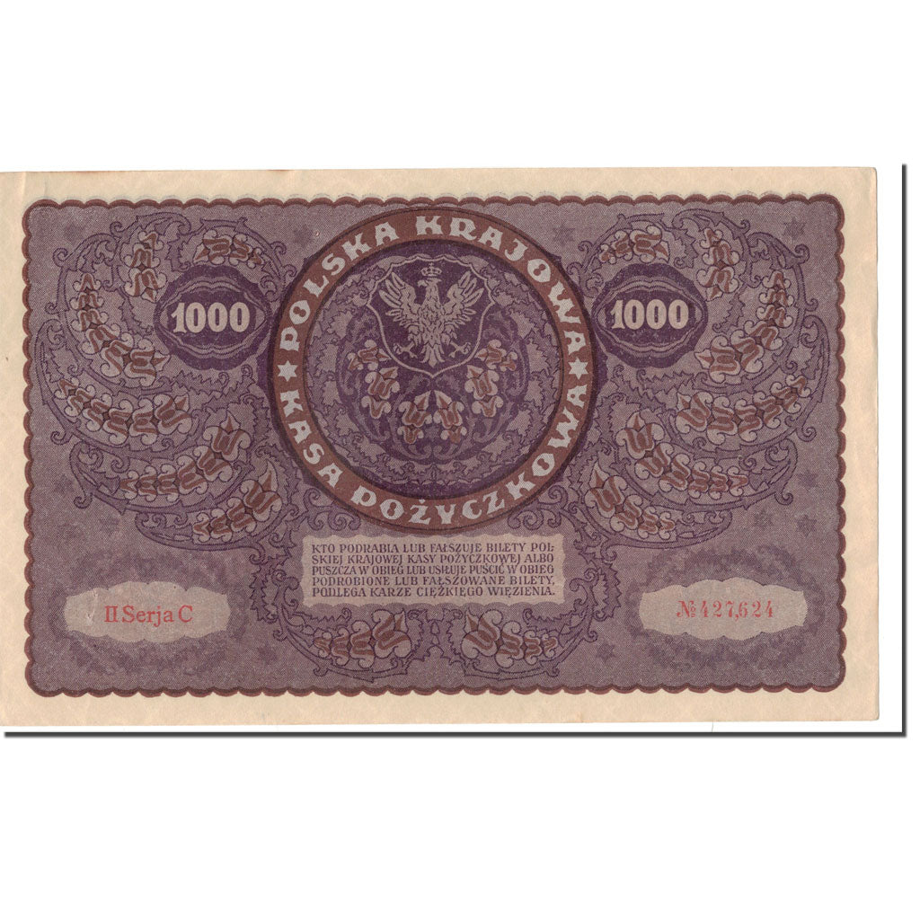 Billet, Pologne, 1000 Marek, 1919, 1919-08-23, KM:29, TTB+