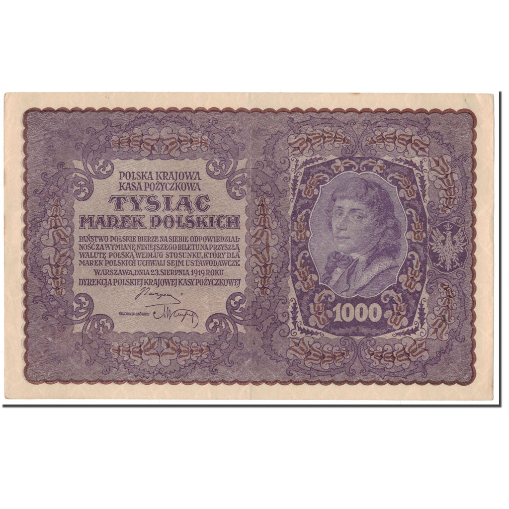 Banknote, Poland, 1000 Marek, 1919, 1919-08-23, KM:29, EF(40-45)