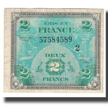 France, 2 Francs, 1944 Flag/France, 1944, VF(20-25), Fayette:16.2, KM:114a