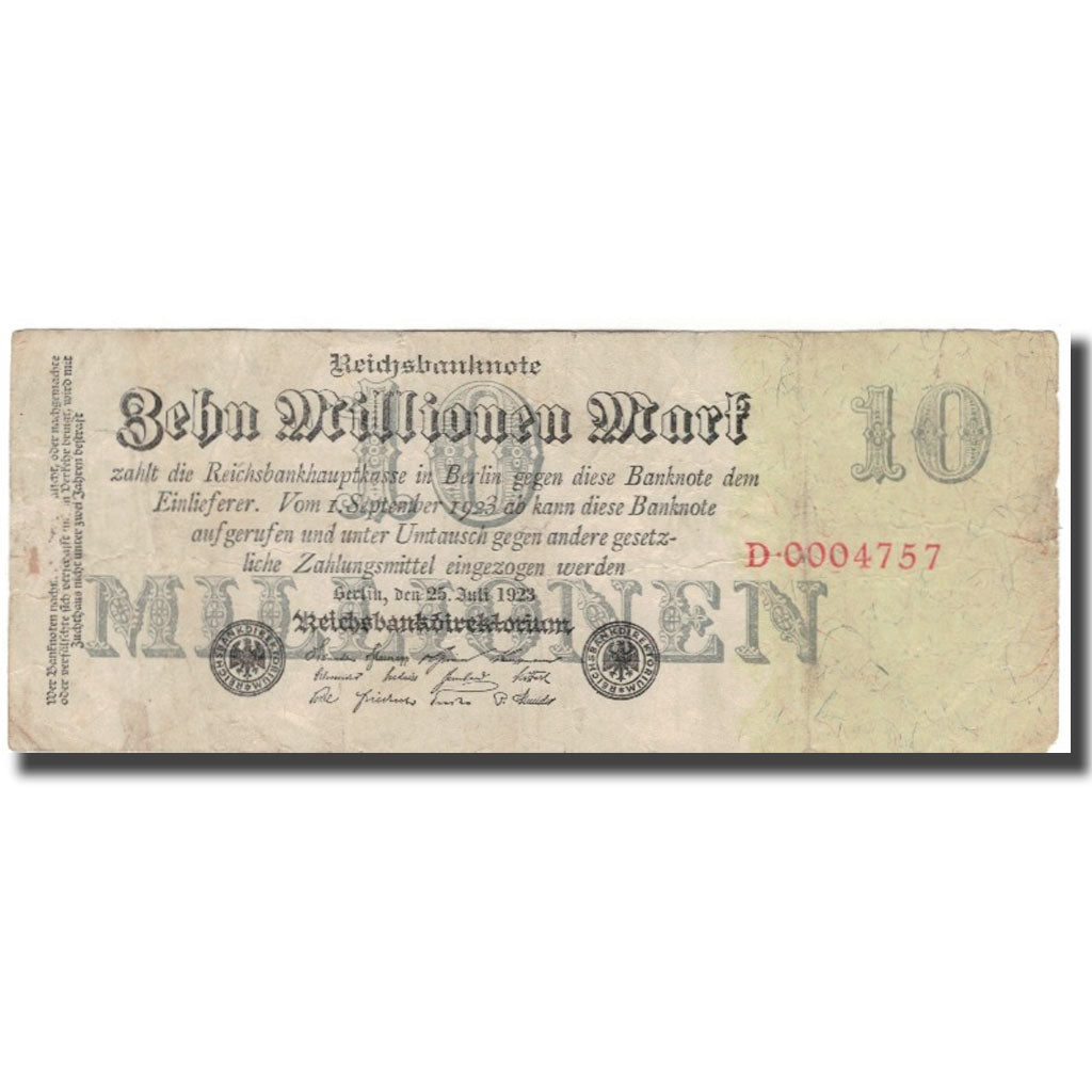 Banknote, Germany, 10 Millionen Mark, 1923, 1923-09-01, KM:96, VF(20-25)