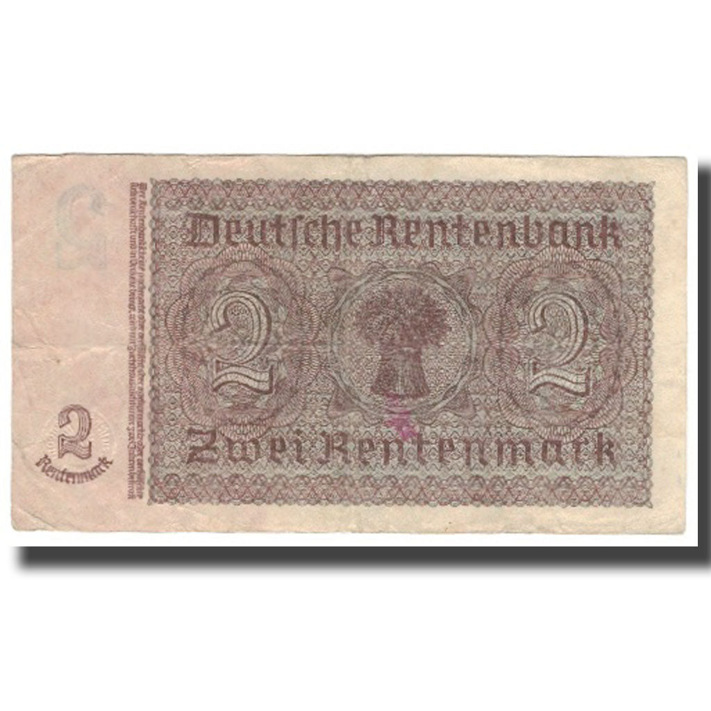 Banknote, Germany, 2 Rentenmark, 1937, 1937-01-30, KM:174b, VF(30-35)