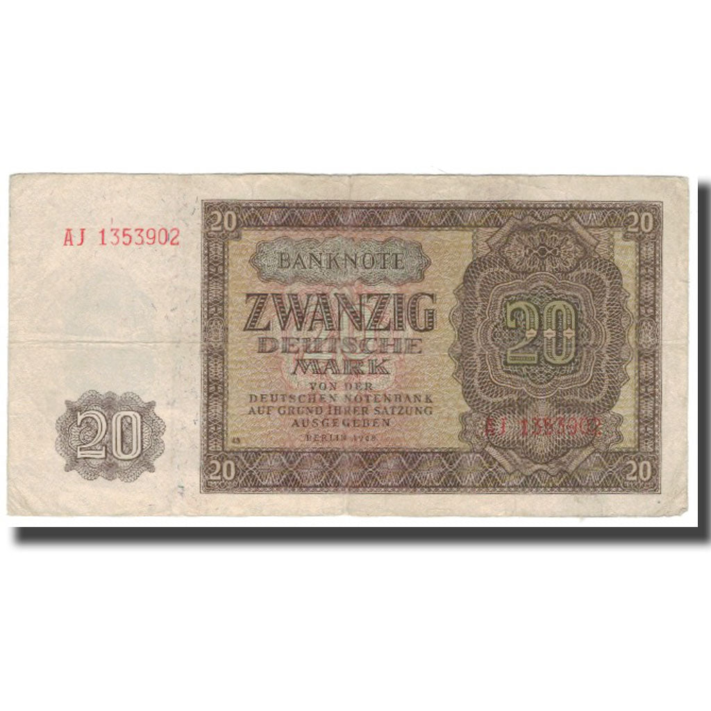 Banknote, Germany - Democratic Republic, 20 Deutsche Mark, 1948, KM:13b