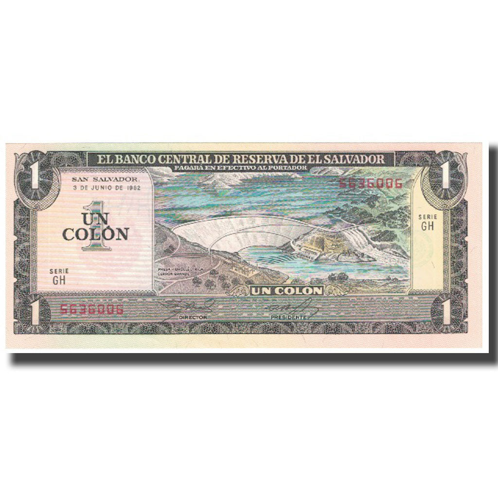 Billete, 1 Colon, 1982, El Salvador, 1982-06-03, KM:133Aa, UNC