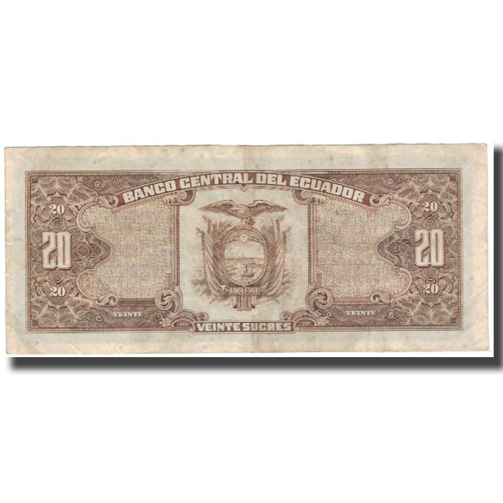 Banknot, Ekwador, 20 Sucres, 1986, 1986-04-29, KM:121Aa, EF(40-45)