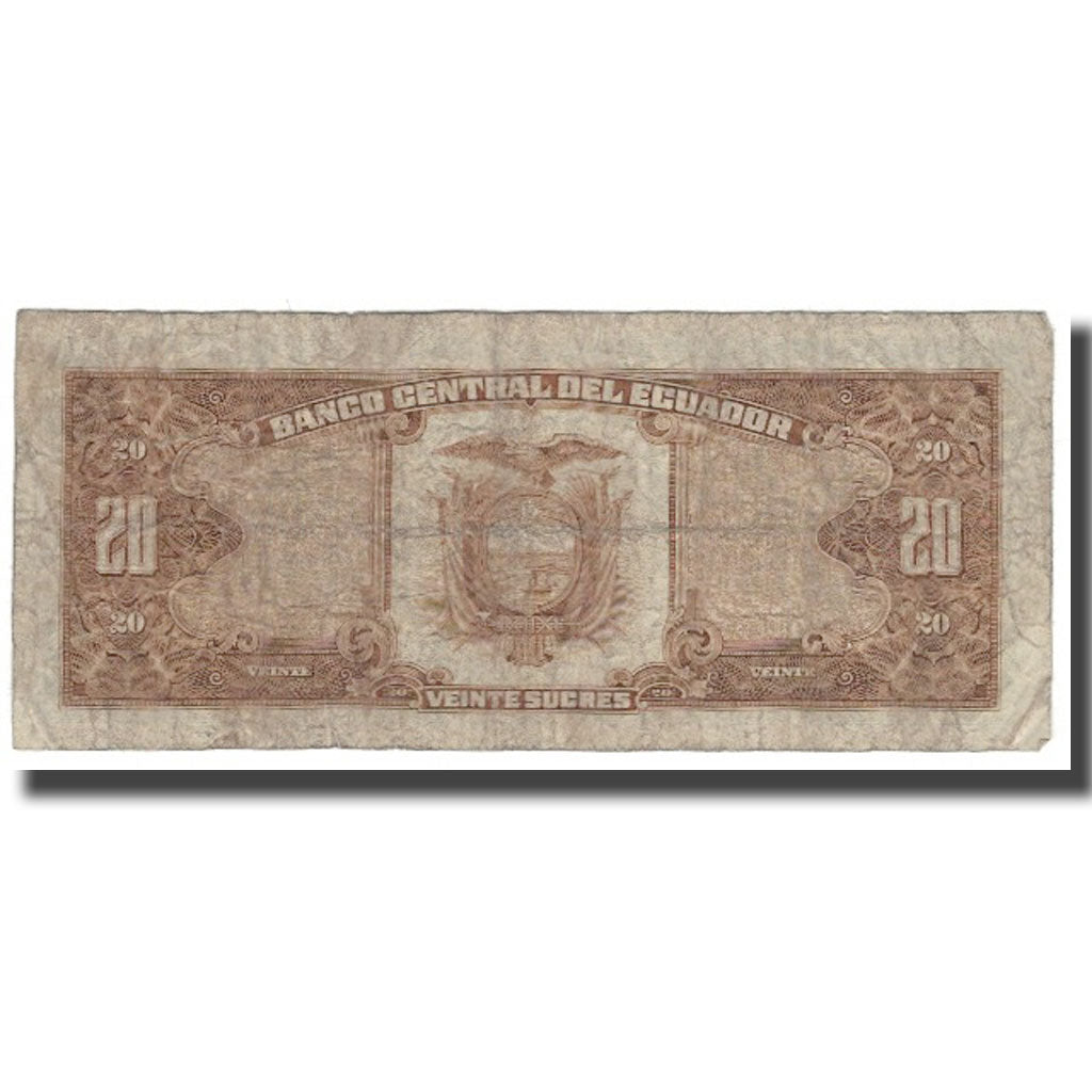 Banknote, Ecuador, 20 Sucres, 1986, 1986-04-29, KM:121Aa, VG(8-10)