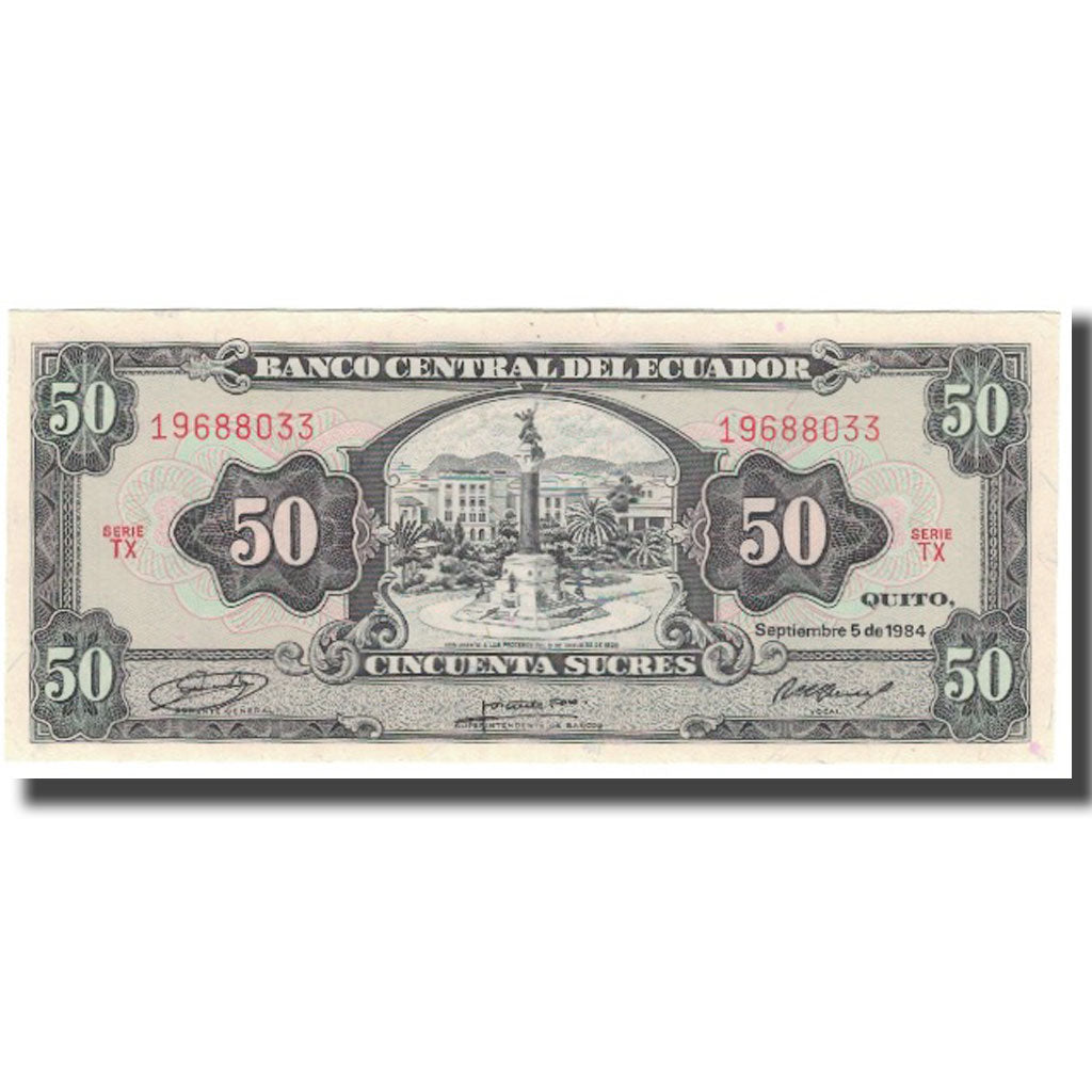 Banknote, Ecuador, 50 Sucres, 1984, 1984-09-05, KM:122a, UNC(65-70)