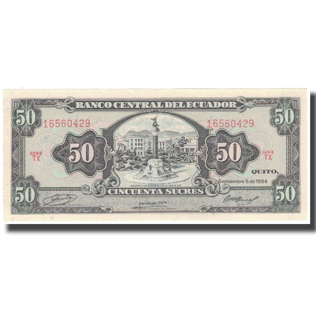 Banknote, Ecuador, 50 Sucres, 1984, 1984-09-05, KM:122a, UNC(65-70)