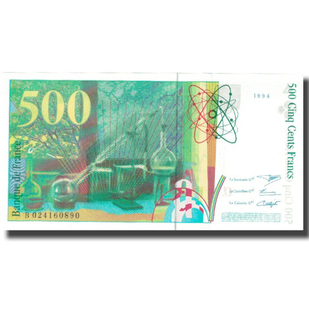 Francja, 500 Francs, Pierre et Marie Curie, 1994, UNC(65-70), Fayette:76.1