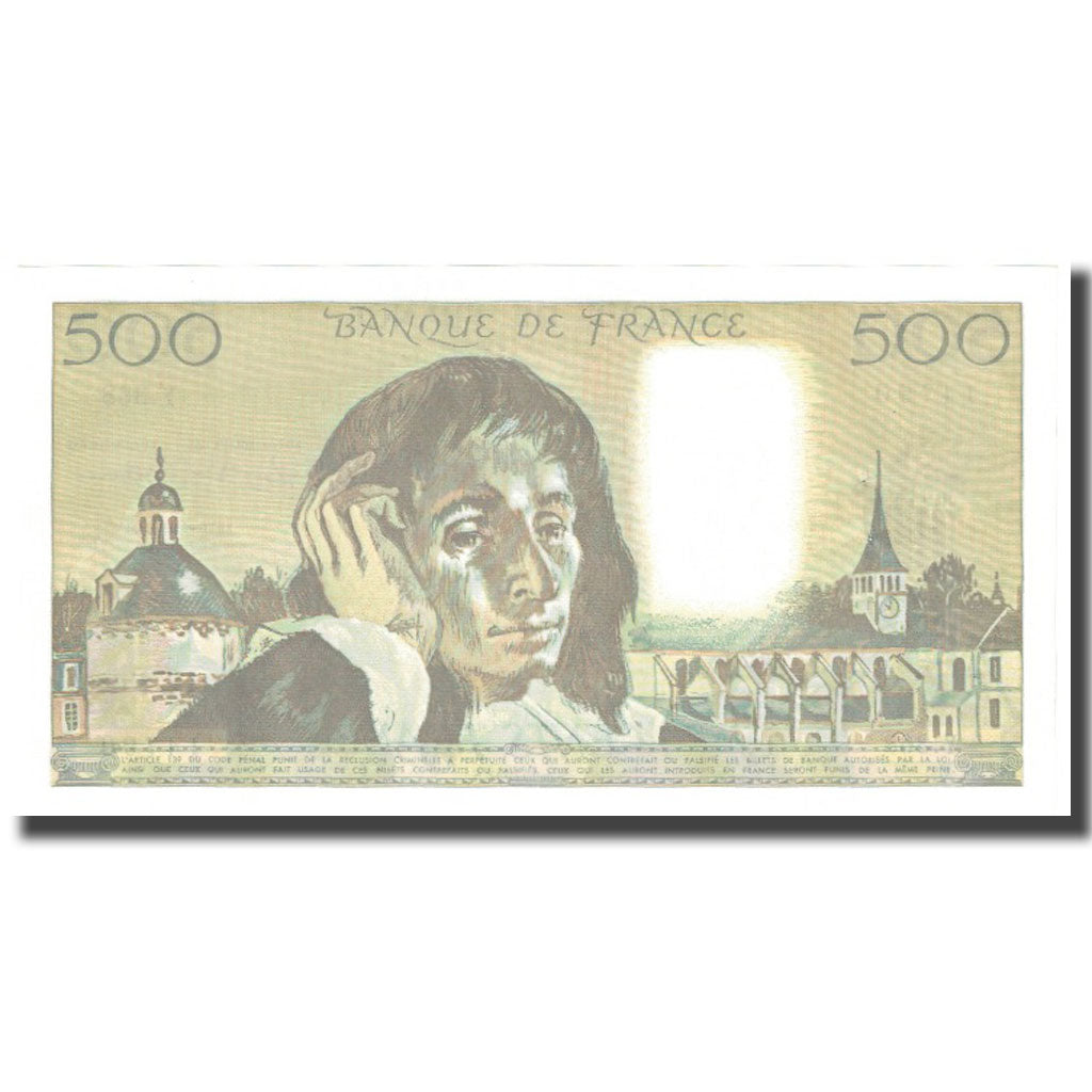 France, 500 Francs, 1992, 1992-01-02, UNC(63), Fayette:71.49, KM:156a