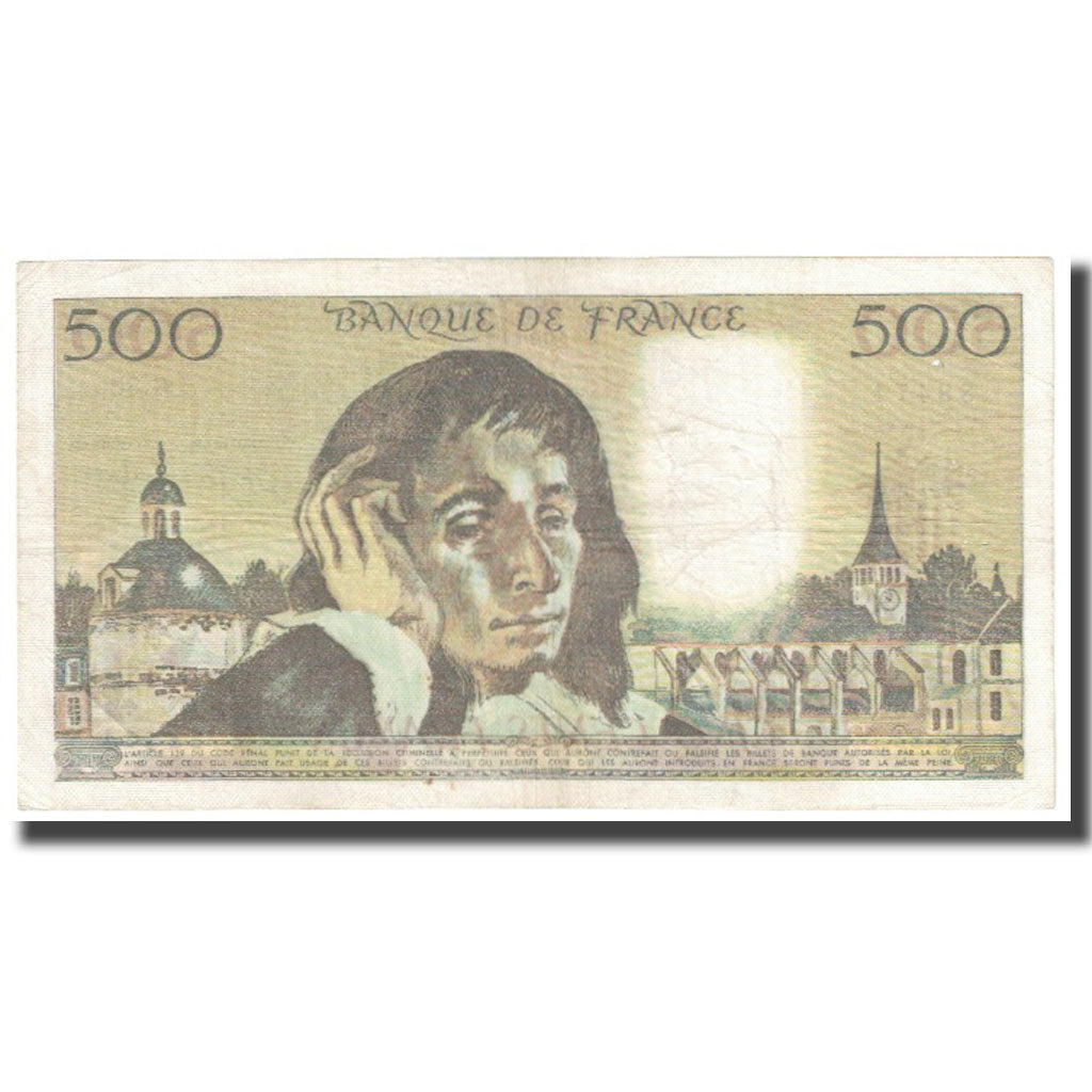 France, 500 Francs, 1992, 1992-01-02, TB+, Fayette:71.17, KM:156a