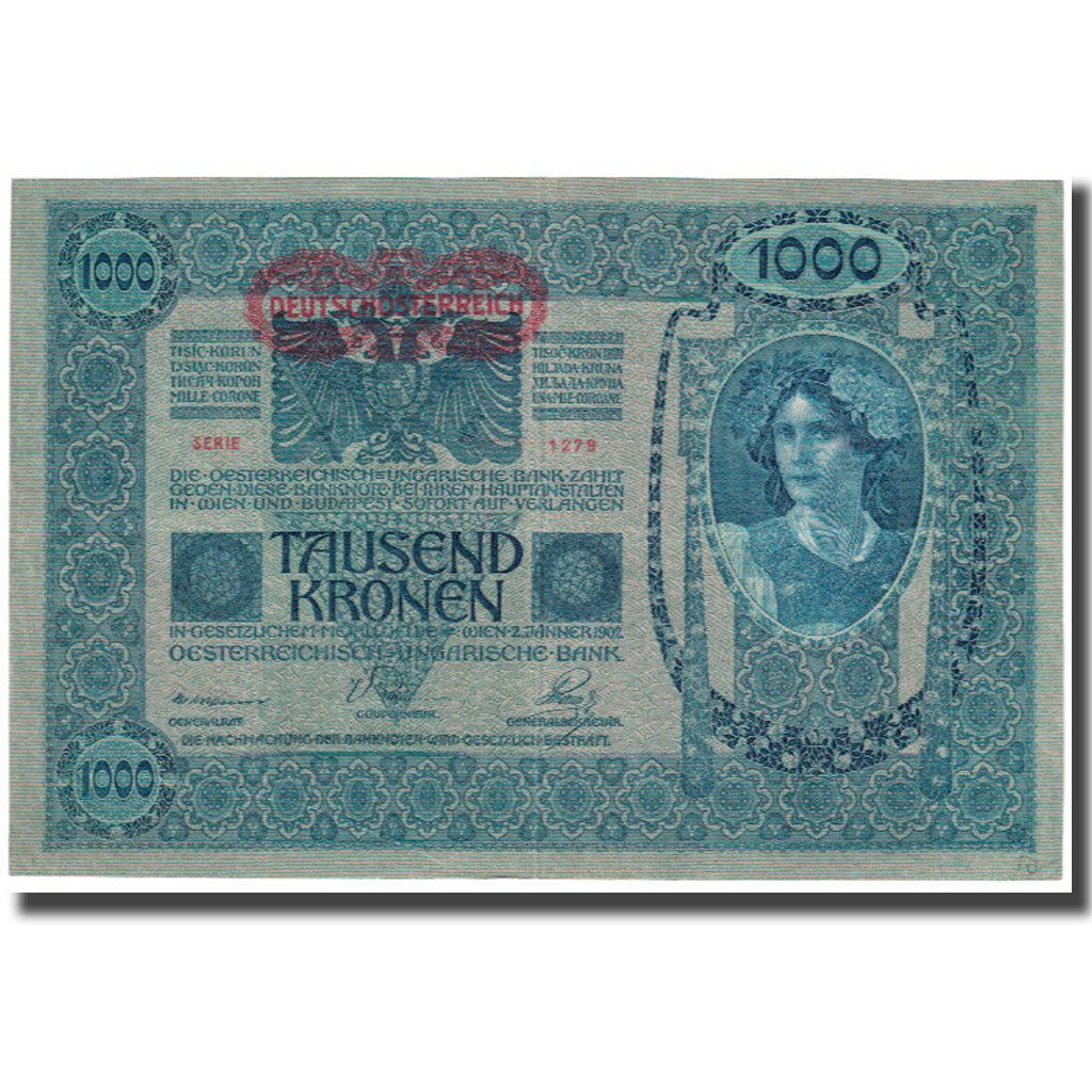 Banconote, Austria, 1000 Kronen, 1902, 1902-01-02, KM:57a, BB