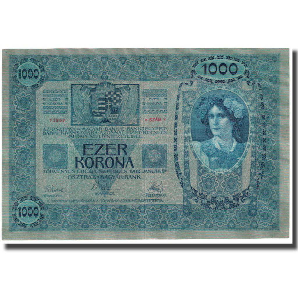 Banconote, Austria, 1000 Kronen, 1902, 1902-01-02, KM:57a, BB
