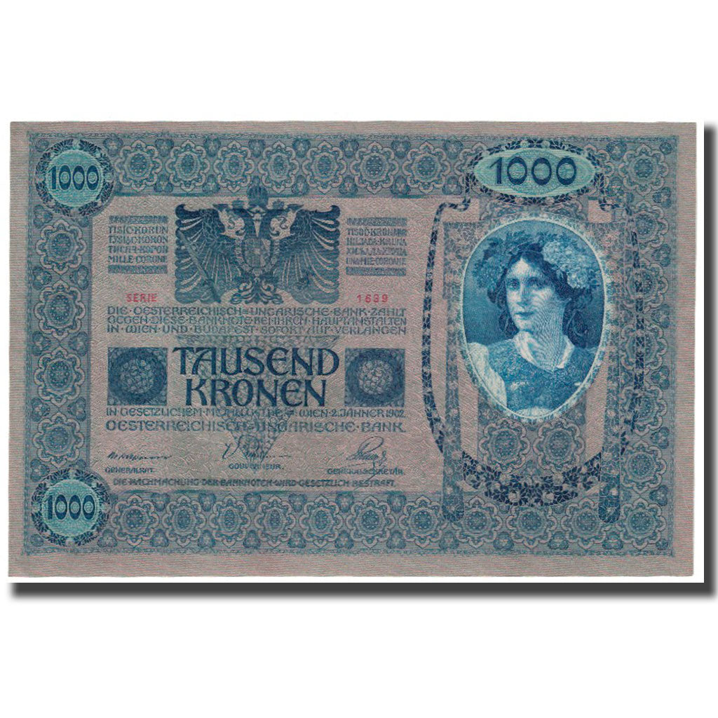 Banknote, Austria, 1000 Kronen, 1902, 1902-01-02, KM:59, AU(55-58)