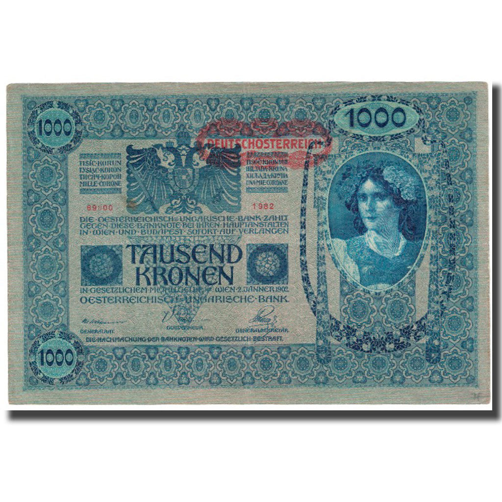 Banknote, Austria, 1000 Kronen, 1902, 1902-01-02, KM:60, AU(50-53)