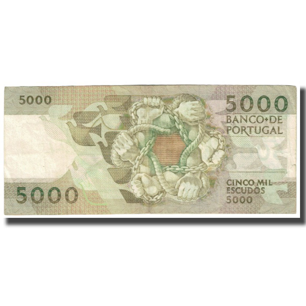 Banknote, Portugal, 5000 Escudos, 1987, 1987-12-03, KM:183b, VF(30-35)