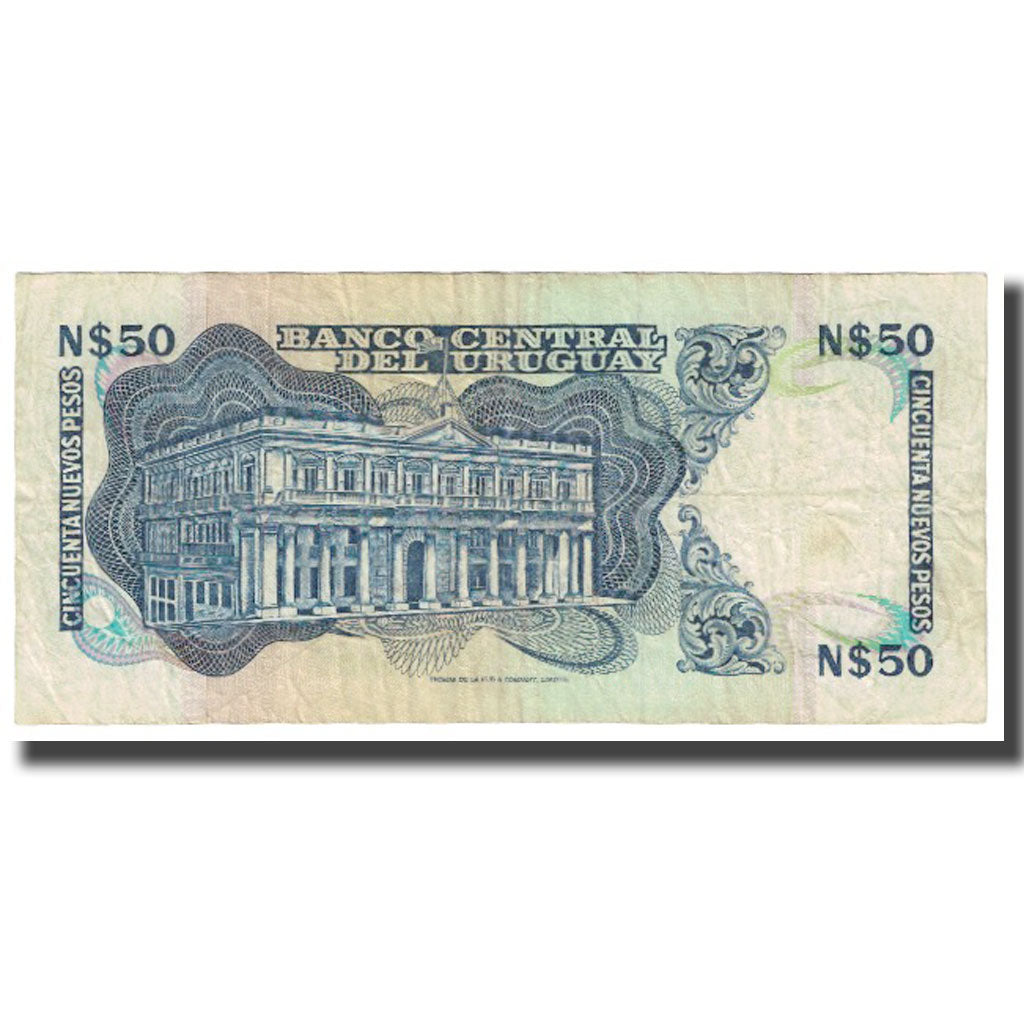 Billete, 50 Nuevos Pesos, Uruguay, KM:61d, RC+
