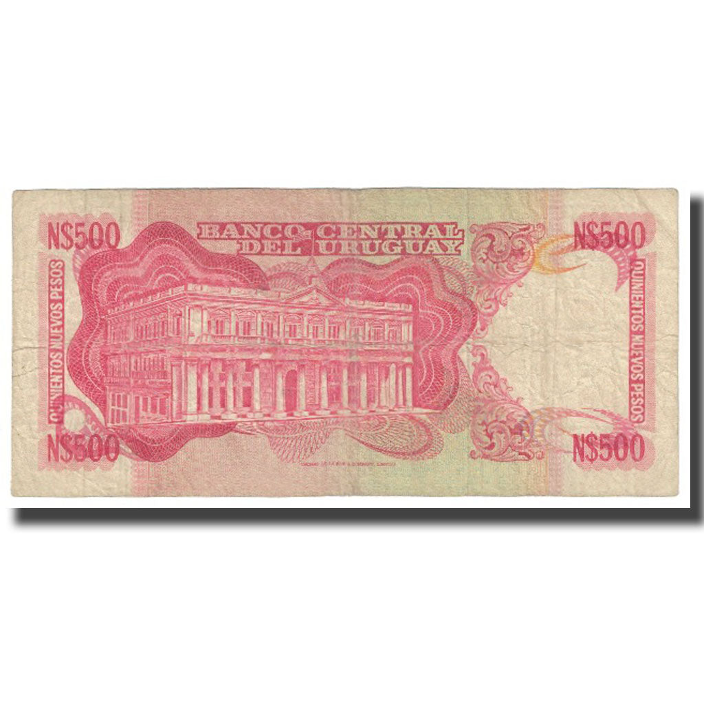 Banknote, Uruguay, 500 Nuevos Pesos, KM:63b, VG(8-10)