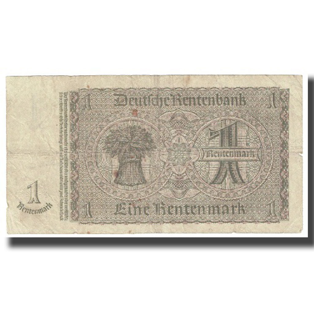 Banknote, Germany, 1 Rentenmark, 1923, 1923-10-15, KM:173b, VF(20-25)