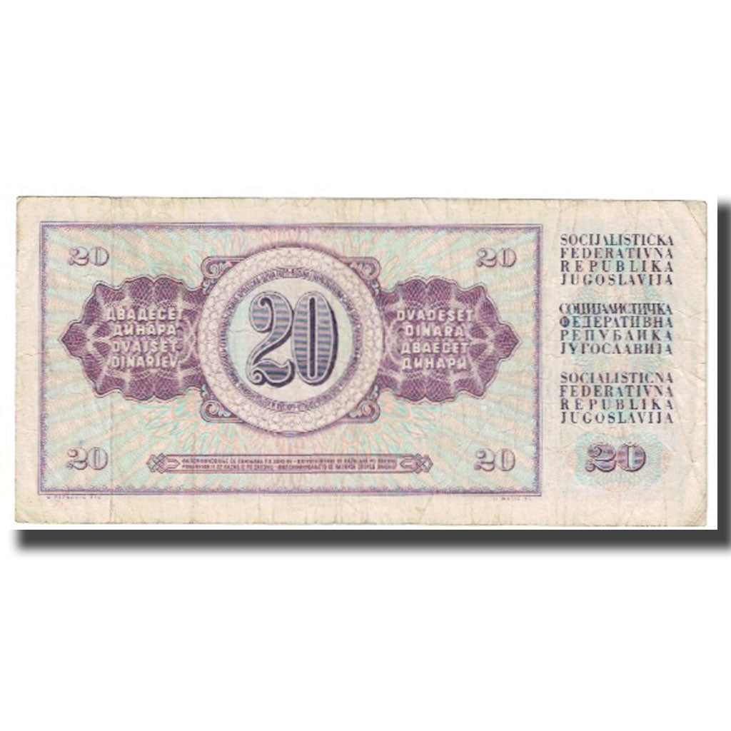 Banknote, Yugoslavia, 20 Dinara, 1981, 1981-11-04, KM:85, VF(20-25)