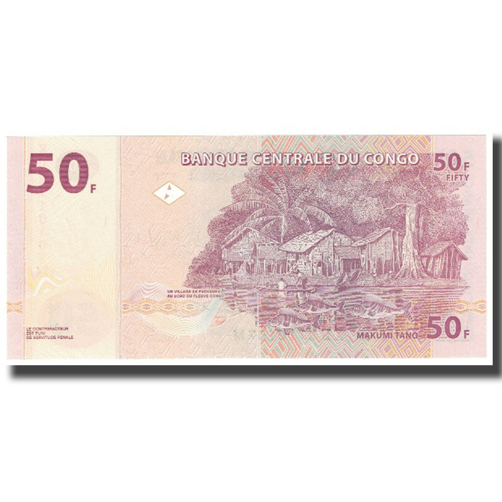 Geldschein, Congo Democratic Republic, 50 Francs, 2013, 30.6.2013, KM:91a, UNZ