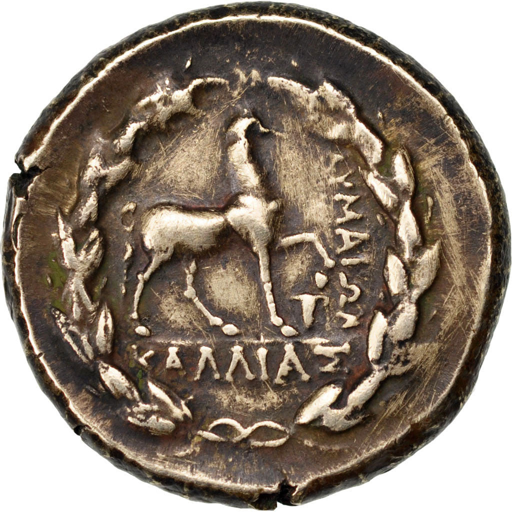 Coin, Aeolis, Kyme (Around 160 BC), Kyme, Amazon, Tetradrachm, Kyme, AU(50-53)