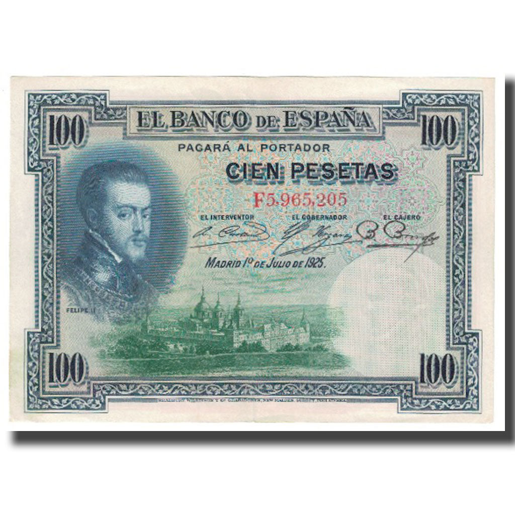 Billete, 100 Pesetas, 1925, España, 1925-07-01, KM:69c, EBC