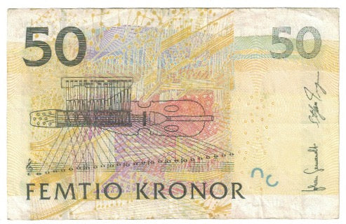Billete, 50 Kronor, Suecia, KM:64b, MBC