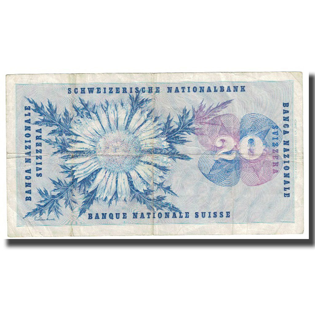 Banknote, Switzerland, 20 Franken, 1961, 1961-10-26, KM:46i, EF(40-45)