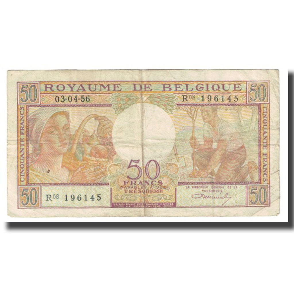 Banknote, Belgium, 50 Francs, 1956, 1956-04-03, KM:133b, EF(40-45)
