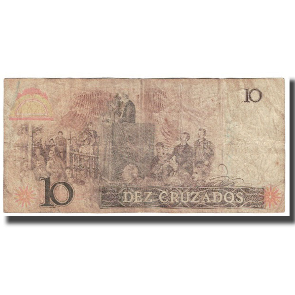 Biljet, Brazilië, 10 Cruzados, KM:209b, TB