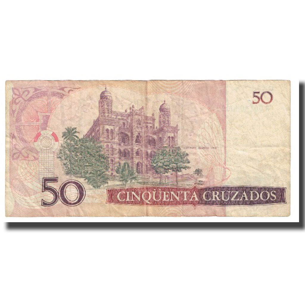 Biljet, Brazilië, 50 Cruzados, KM:210b, TTB