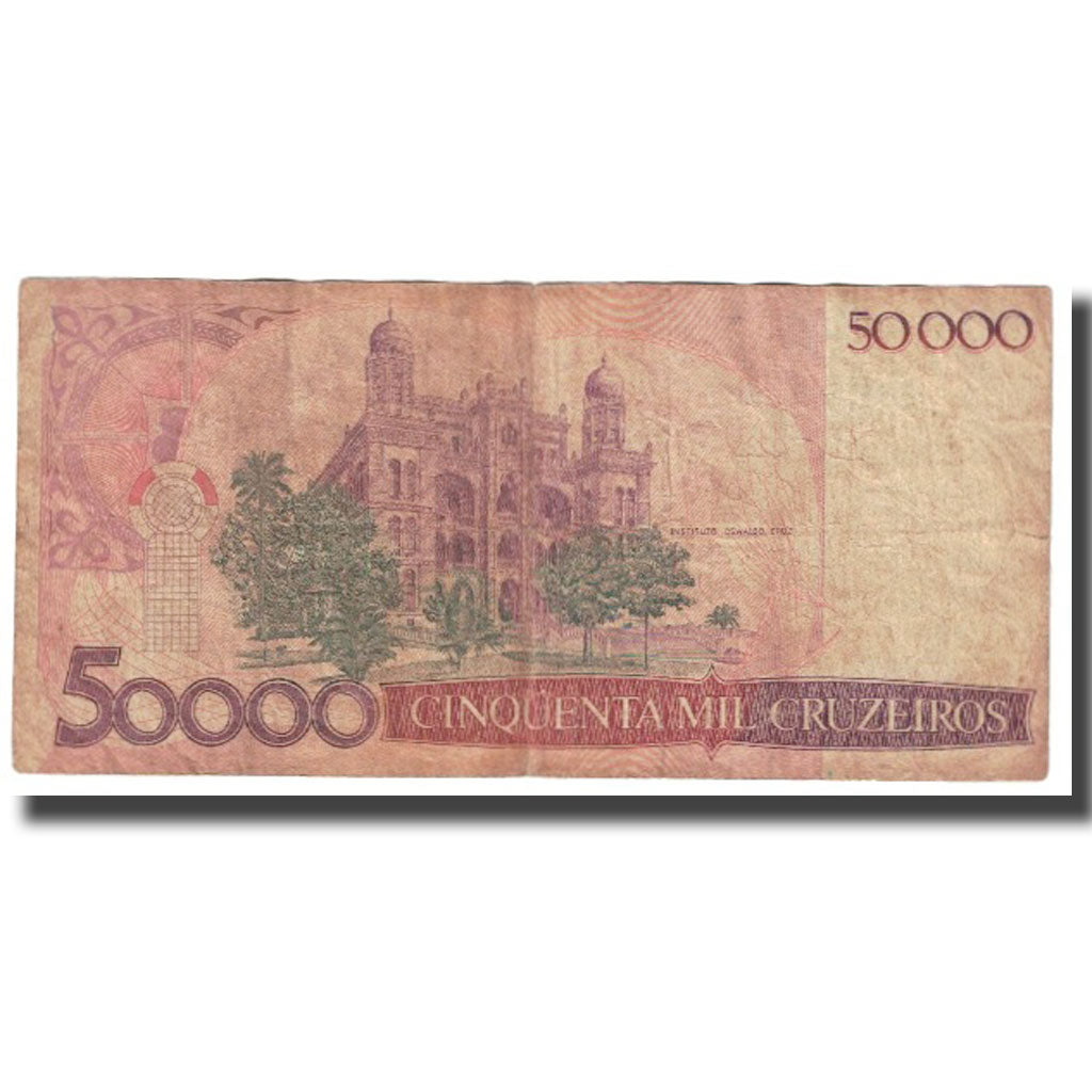 Geldschein, Brasilien, 50 Cruzados on 50,000 Cruzeiros, KM:207, SS
