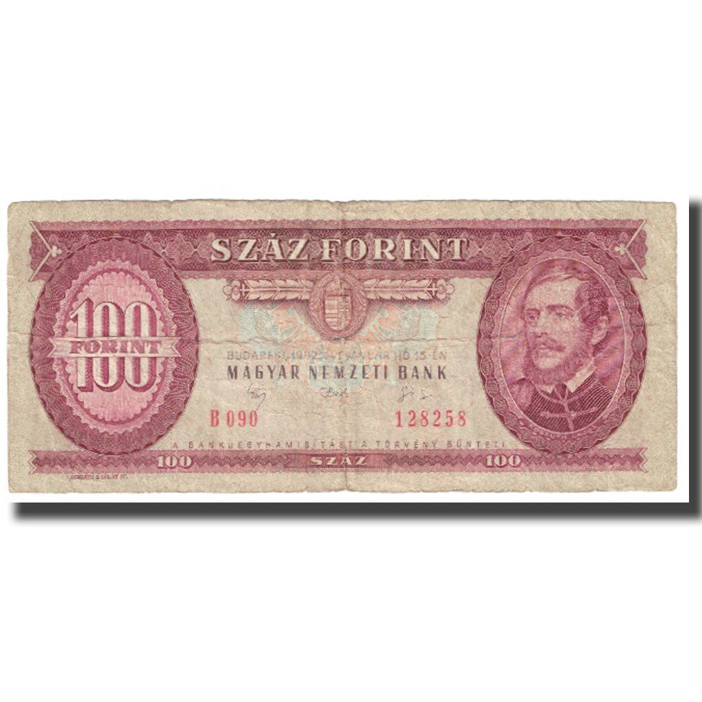 Banknot, Węgry, 100 Forint, 1992, KM:166a, EF(40-45)
