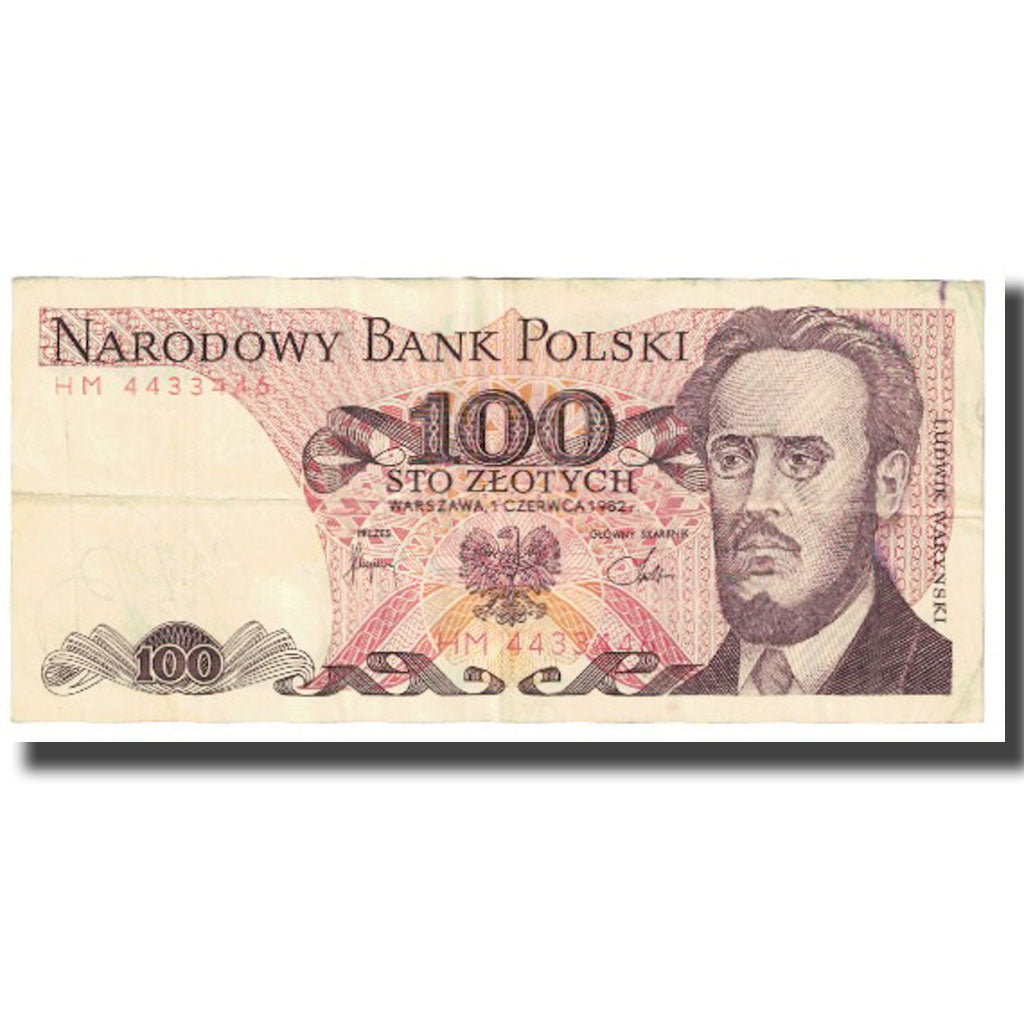 Banknote, Poland, 100 Zlotych, 1982, 1982-06-01, KM:143e, AU(55-58)