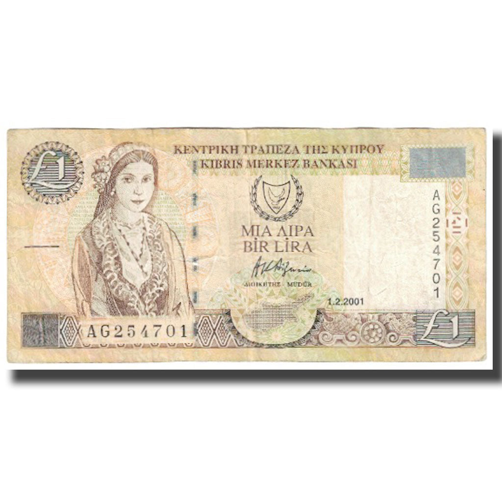 Banknote, Cyprus, 1 Pound, 2001, 2001-02-01, KM:60d, EF(40-45)