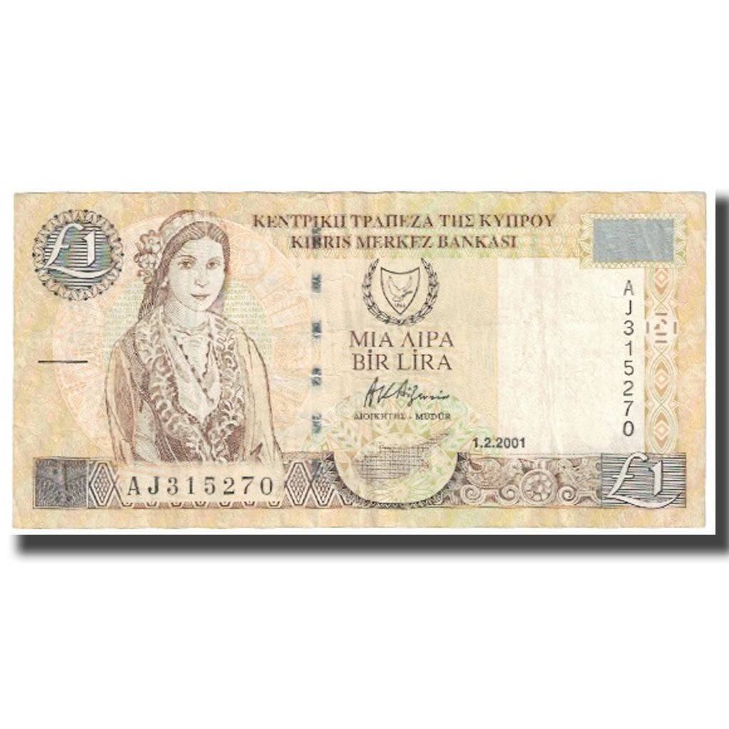 Banknote, Cyprus, 1 Pound, 2001, 2001-02-01, KM:60d, EF(40-45)