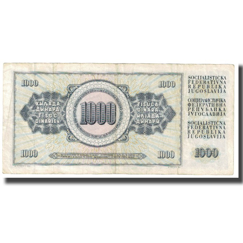 Banknote, Yugoslavia, 1000 Dinara, 1981, 1981-11-04, KM:92a, EF(40-45)