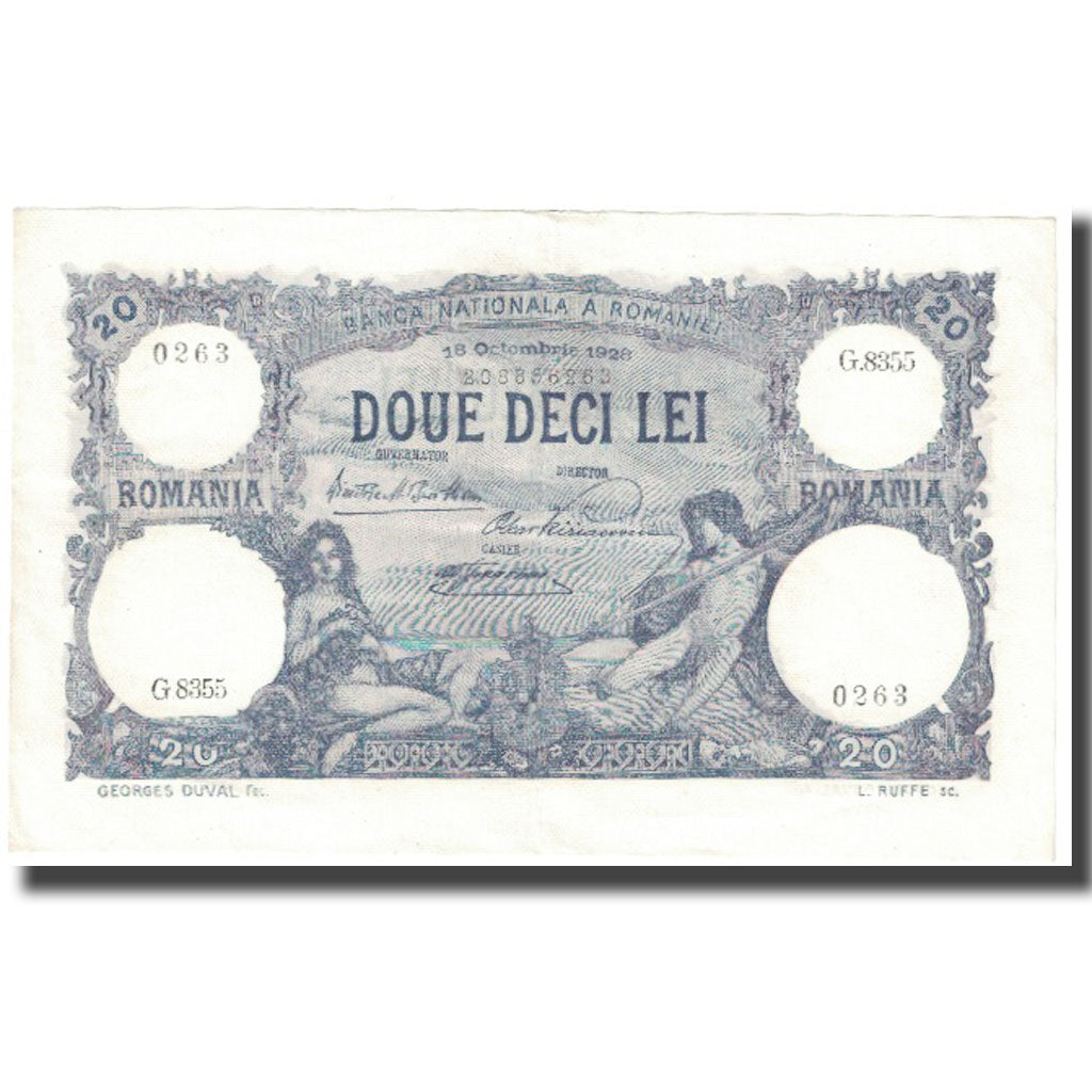 Banknote, Romania, 20 Lei, 1928, 1928-10-18, KM:20a, EF(40-45)