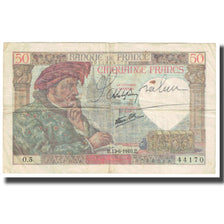 France, 50 Francs, Jacques Coeur, 1941, 1941-02-13, EF(40-45), Fayette:19.1