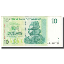 Biljet, Zimbabwe, 10 Dollars, 2007, KM:67, SPL