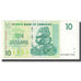 Biljet, Zimbabwe, 10 Dollars, 2007, KM:67, SPL