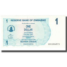 Nota, Zimbabué, 1 Dollar, 2007, 2007-07-31, KM:37, UNC(65-70)
