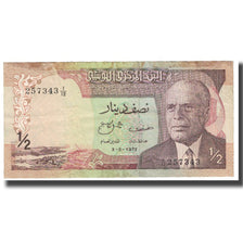 Banknote, Tunisia, 1/2 Dinar, 1972, 1972-08-03, KM:66a, EF(40-45)