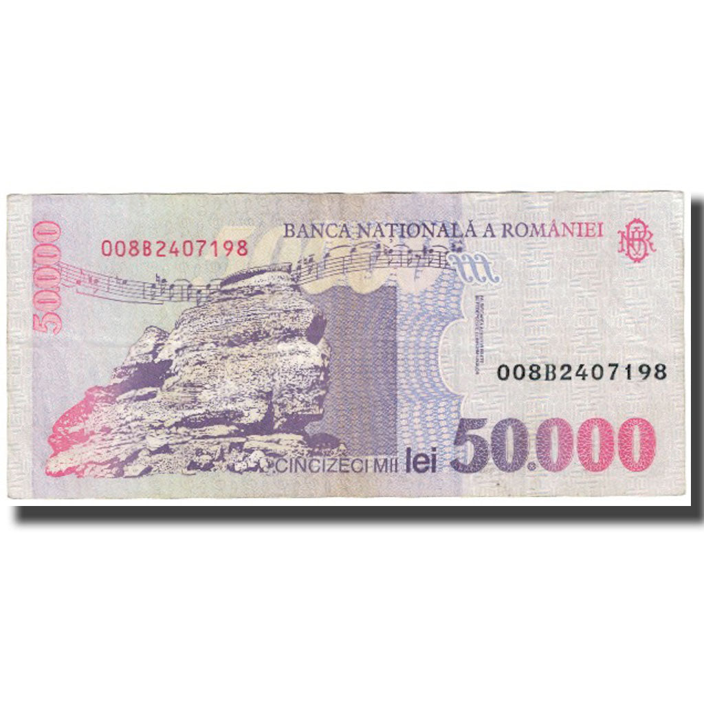 Billet, Roumanie, 50,000 Lei, KM:109a, TTB