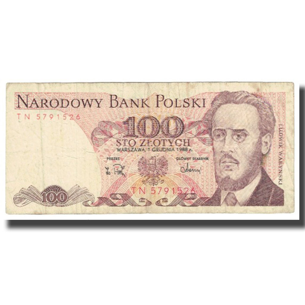 Geldschein, Polen, 100 Zlotych, 1988, KM:143b, SS