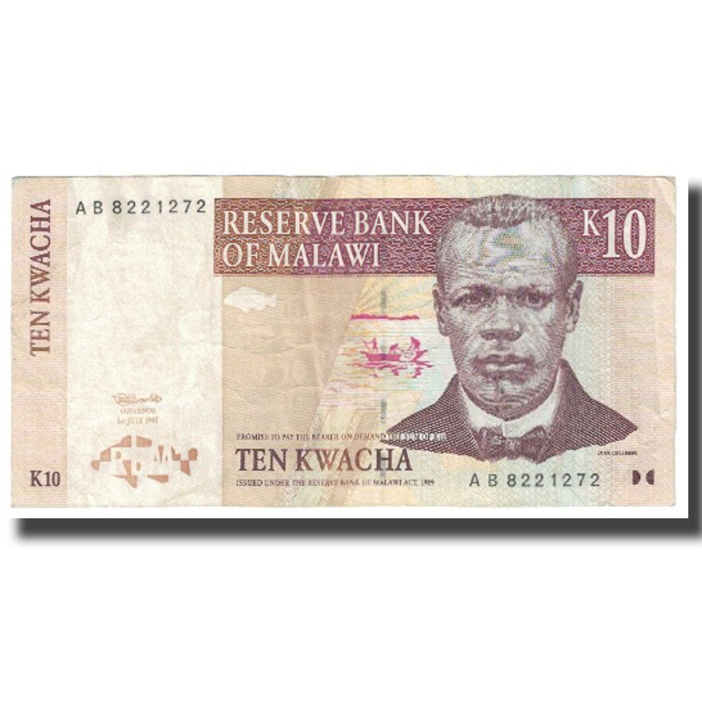 Banknote, Malawi, 10 Kwacha, 1997, 1997-07-01, KM:37, EF(40-45)
