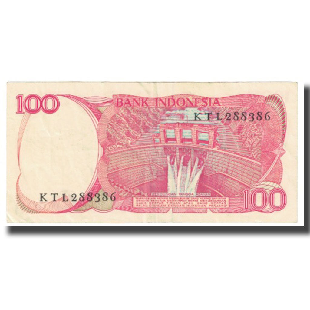 Nota, Indonésia, 100 Rupiah, KM:122a, EF(40-45)
