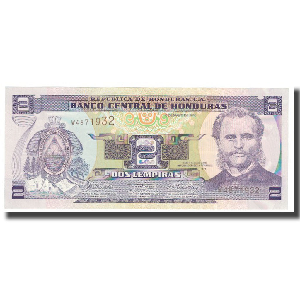 Billete, 2 Lempiras, Honduras, KM:80Ab, UNC