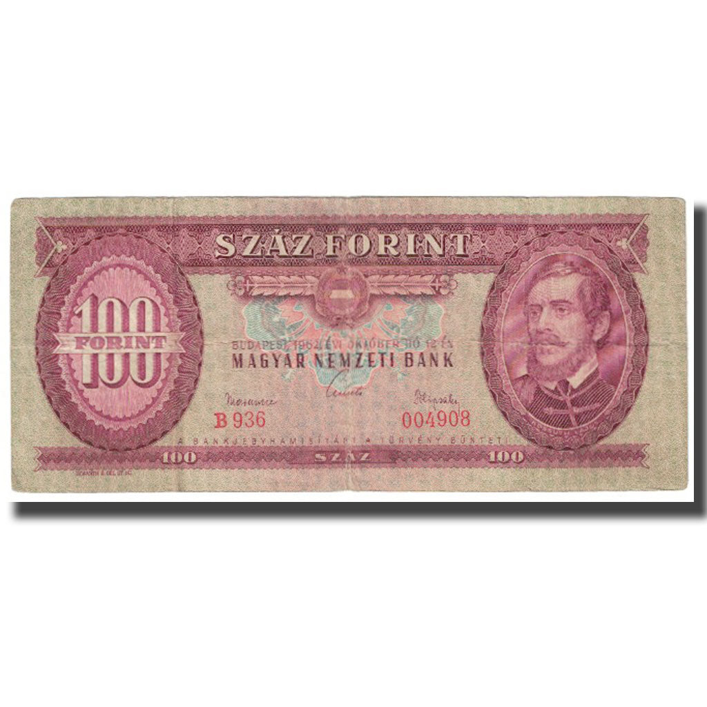 Banknot, Węgry, 100 Forint, 1962, 1962-10-12, KM:174a, EF(40-45)