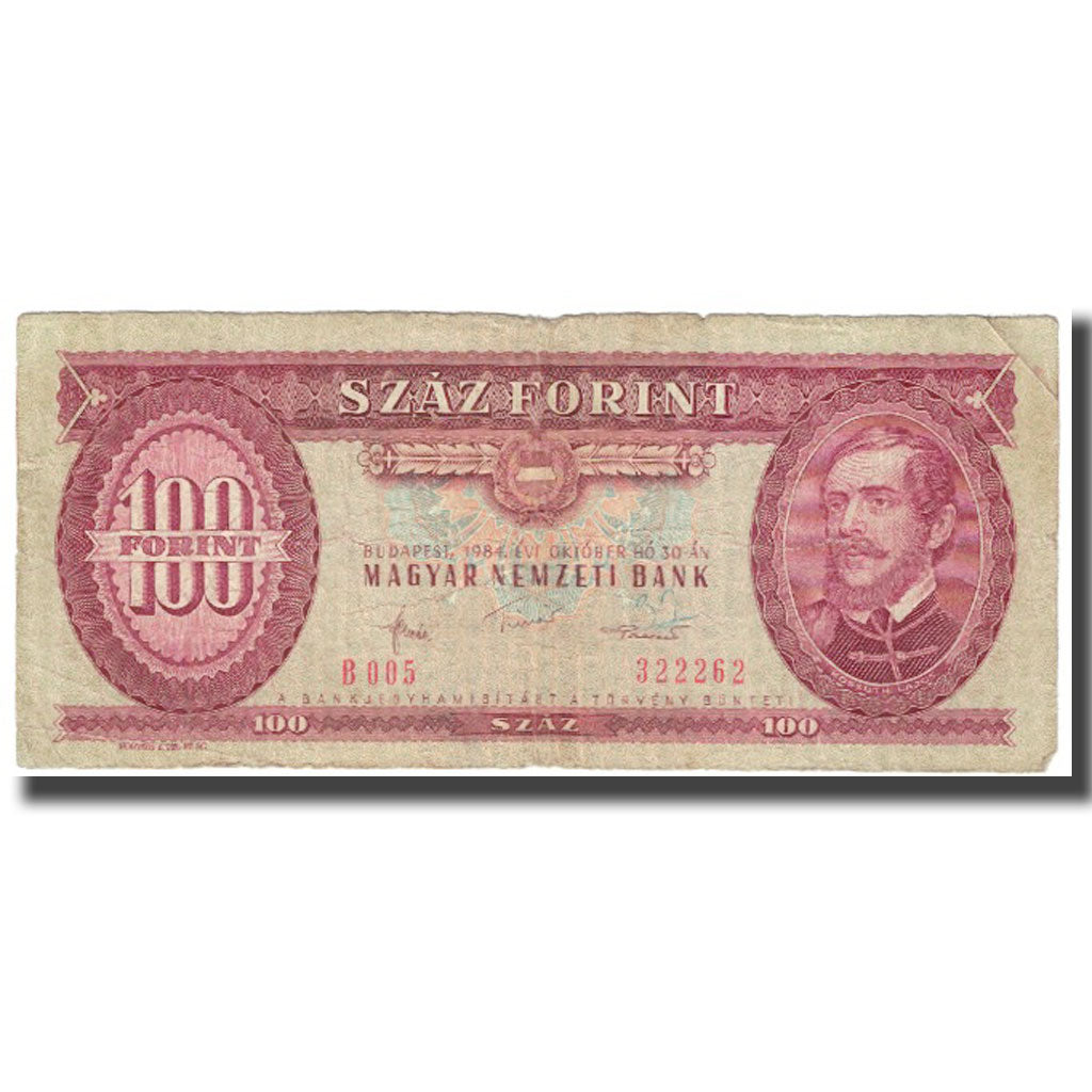 Banknot, Węgry, 100 Forint, 1984, 1984-10-30, KM:174a, EF(40-45)